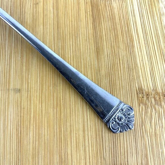 Ekco Eterna Classic Crest Stainless Steel Iced Tea Spoons Set Of 2 - Picture 3 of 4